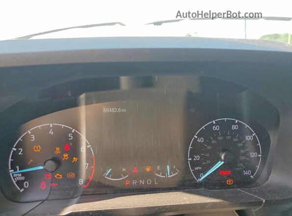 3FTTW8E97NRA59054 2022 FORD MAVERICK White Vista del cuadro de instrumentos