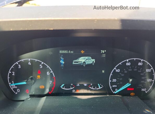 3FTTW8F93PRA63037 2023 FORD MAVERICK Blue Vista del cuadro de instrumentos