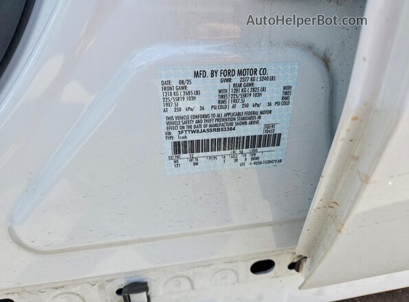3FTTW8JA5SRB53364 2025 FORD MAVERICK White Engine compartment view