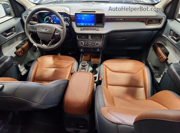 3FTTW8M34RRA35894 2024 FORD MAVERICK Blue Dashboard view