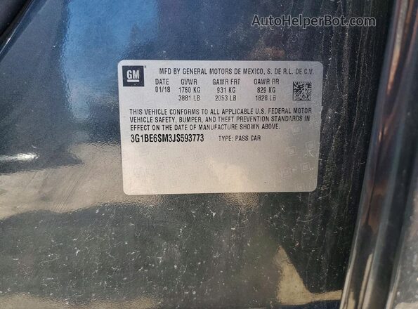 3G1BE6SM3JS593773 2018 CHEVROLET CRUZE Charcoal Engine compartment view