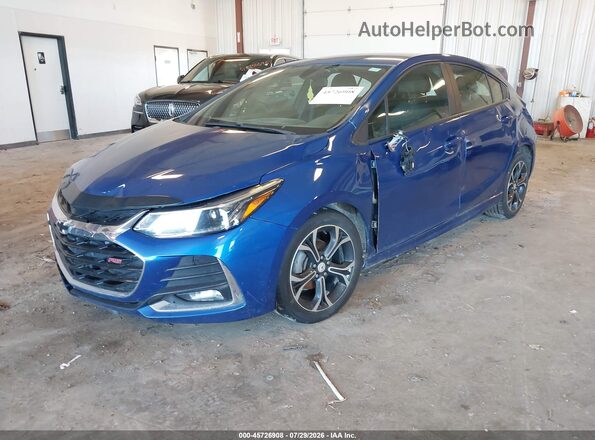 3G1BE6SM4KS563070 2019 CHEVROLET CRUZE Синий Передняя левая четверть