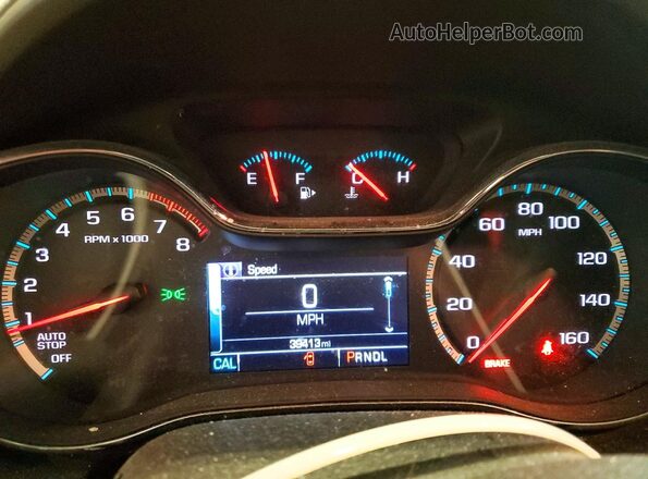 3G1BE6SM7HS575738 2017 CHEVROLET CRUZE Оранжевый Вид щитка приборов