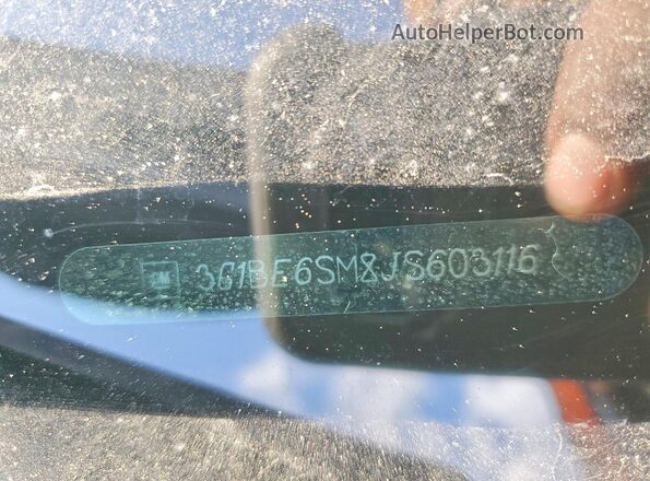 3G1BE6SM8JS603116 2018 CHEVROLET CRUZE Charcoal VIN კოდის სტიკერის ხედი