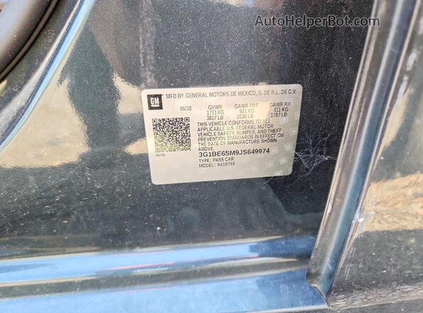 3G1BE6SM9JS649974 2018 CHEVROLET CRUZE Charcoal Շարժիչի բաժամունքի տեսք