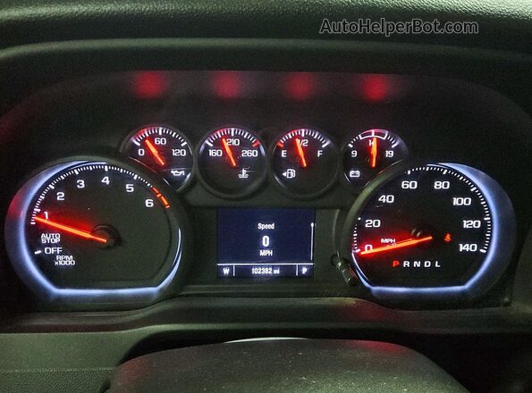 3GCNAAEK3PG365670 2023 CHEVROLET SILVERADO Белый Вид щитка приборов