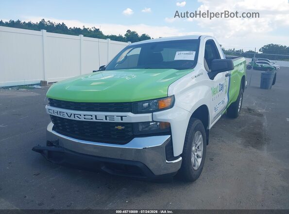 3GCNWAED2NG164715 2022 CHEVROLET SILVERADO Белый Передняя левая четверть