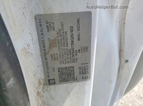3GCNWAEF3MG267433 2021 CHEVROLET SILVERADO White Widok komory silnika