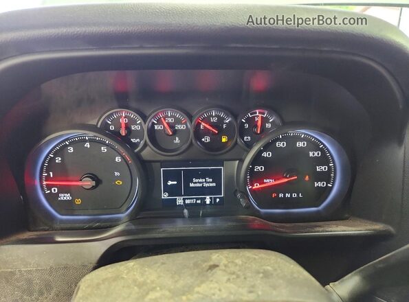 3GCNYAEF8LG180720 2020 CHEVROLET SILVERADO Серебряный Вид щитка приборов