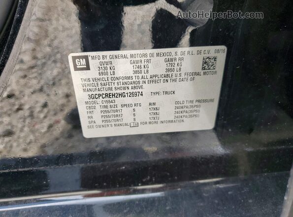 3GCPCREH2HG126974 2017 CHEVROLET SILVERADO Black Շարժիչի բաժամունքի տեսք