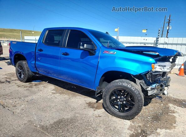 3GCPDFEK1NG600481 2022 CHEVROLET SILVERADO Blue Przód prawy