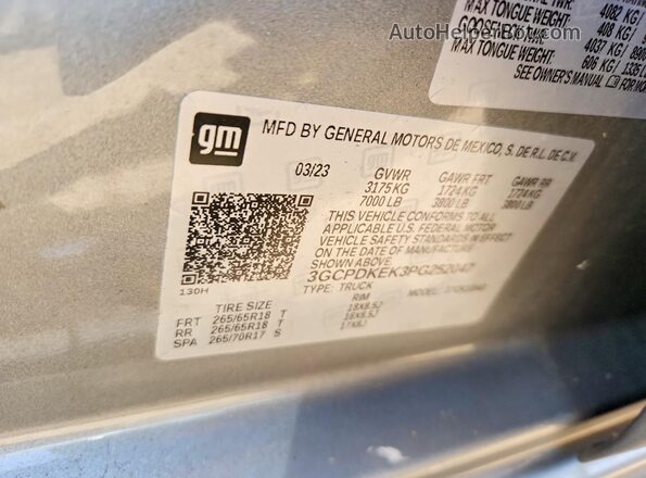 3GCPDKEK3PG252047 2023 CHEVROLET SILVERADO Silver Вид підкапотного простору