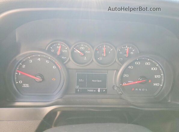 3GCPWBEH2LG244322 2020 CHEVROLET SILVERADO Maroon Instrument cluster view