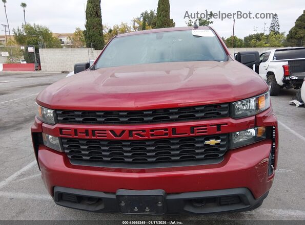3GCPWBEK3MG290836 2021 CHEVROLET SILVERADO Бордовый Вид щитка приборов