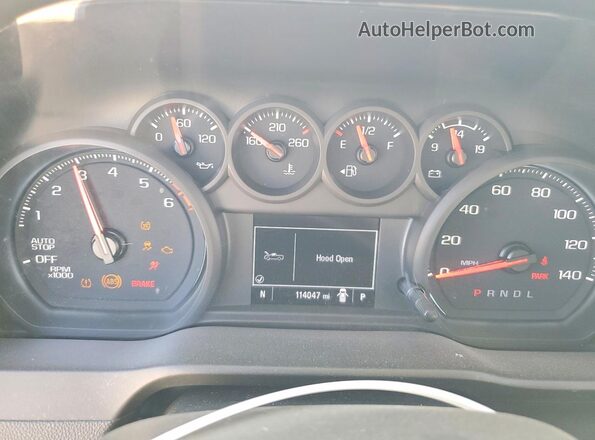3GCPWBEK9MG454915 2021 CHEVROLET SILVERADO Белый Вид щитка приборов