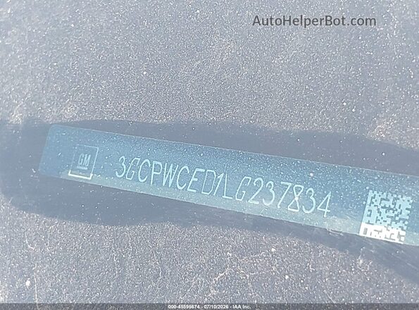 3GCPWCED1LG237834 2020 CHEVROLET SILVERADO Gray 