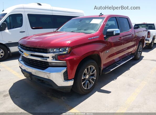 3GCPWCED3KG300415 2019 CHEVROLET SILVERADO Red წინა მარცხენა ხედი სამი მეოთხედიდან