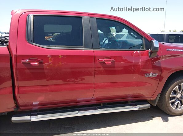 3GCPWCED3KG300415 2019 CHEVROLET SILVERADO Red უკანა სალონის ხედი