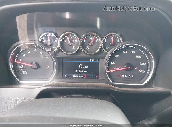 3GCPWCED4KG281731 2019 CHEVROLET SILVERADO Gray უკანა სავარძლების ხედი