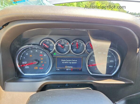 3GCPWCED5MG353412 2021 CHEVROLET SILVERADO Серый Вид щитка приборов