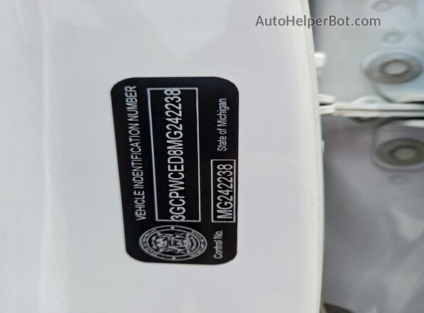 3GCPWCED8MG242238 2021 CHEVROLET SILVERADO White Widok tylnych siedzeń