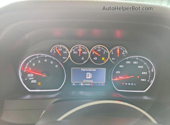 3GCPWCEK7KG235275 2019 CHEVROLET SILVERADO White Instrument cluster view