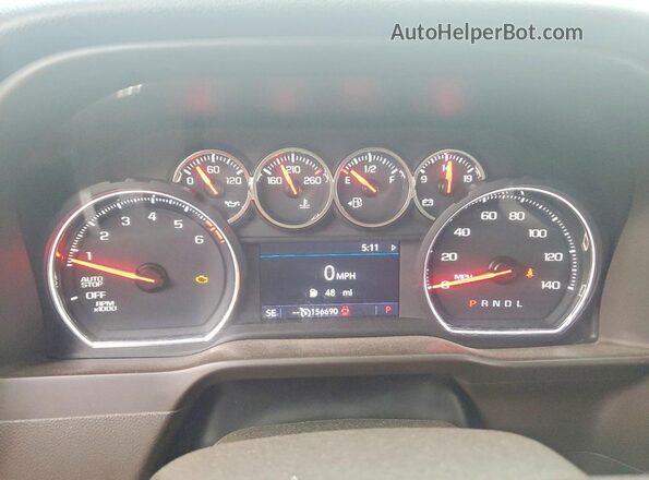 3GCPWCEK9KG116028 2019 CHEVROLET SILVERADO Белый Вид щитка приборов