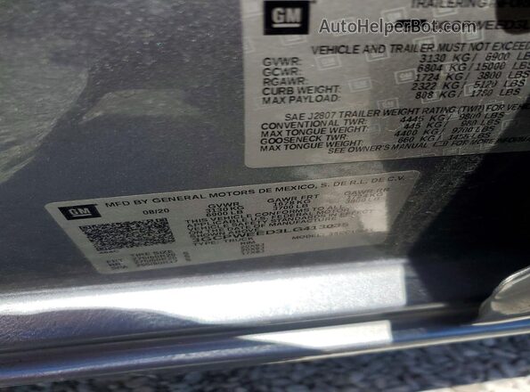 3GCPWEED3LG413035 2020 CHEVROLET SILVERADO Charcoal Widok komory silnika
