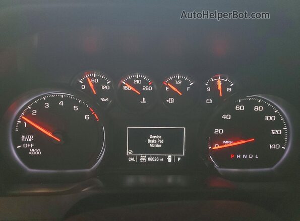 3GCPYAEK1LG133793 2020 CHEVROLET SILVERADO Black Instrument cluster view