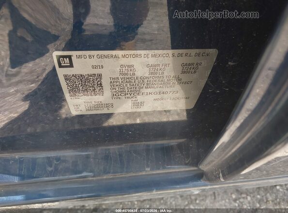 3GCPYCEF1KG140773 2019 CHEVROLET SILVERADO Dark Blue Вид підкапотного простору
