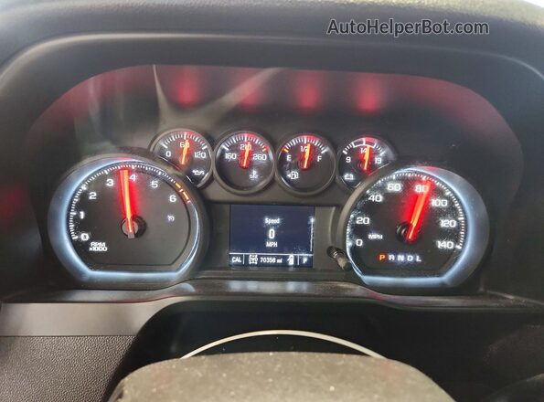 3GCPYCEF1LG354261 2020 CHEVROLET SILVERADO Синий Вид щитка приборов