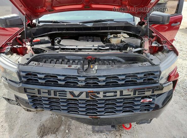 3GCPYCEK4NG103783 2022 CHEVROLET SILVERADO Red უკანა სალონის ხედი