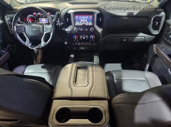 3GCPYFED3MG357681 2021 CHEVROLET SILVERADO Blue Вид панелі приладів