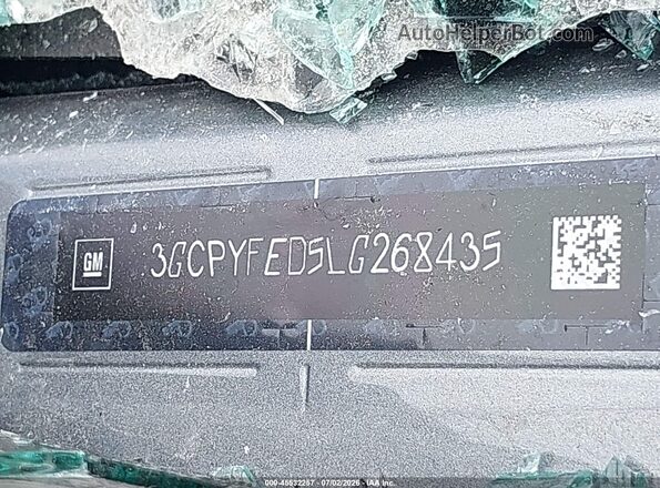 3GCPYFED5LG268435 2020 CHEVROLET SILVERADO Серый Вид подкапотного пространства