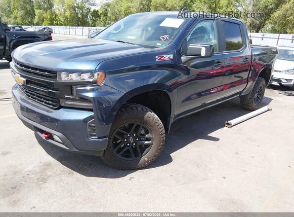 3GCPYFED7MG210795 2021 CHEVROLET SILVERADO Синий Передняя левая четверть