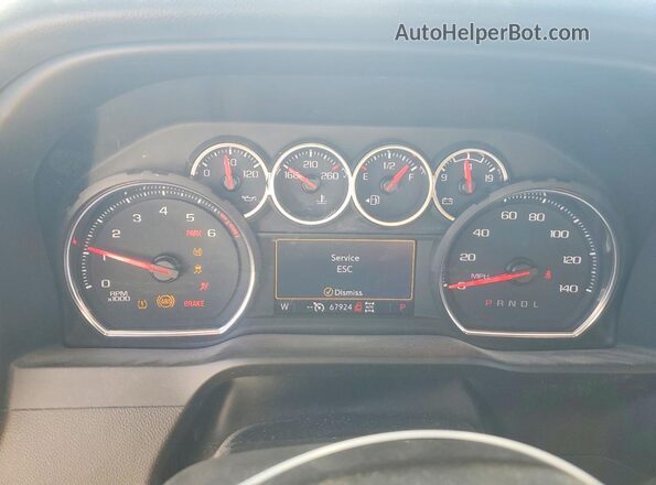 3GCPYFEL1MG467149 2021 CHEVROLET SILVERADO Белый Вид щитка приборов