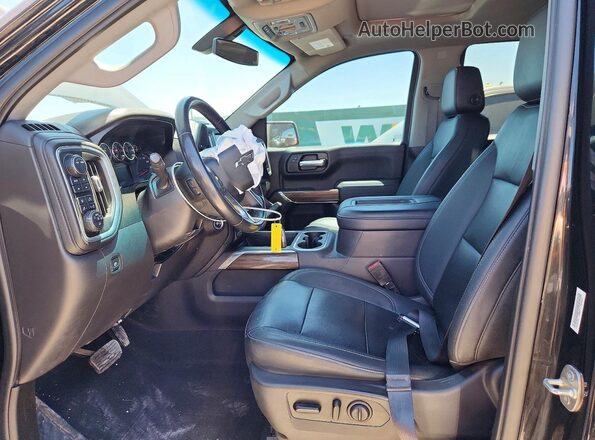 3GCPYFEL7MG173450 2021 CHEVROLET SILVERADO Черный Вид салона спереди