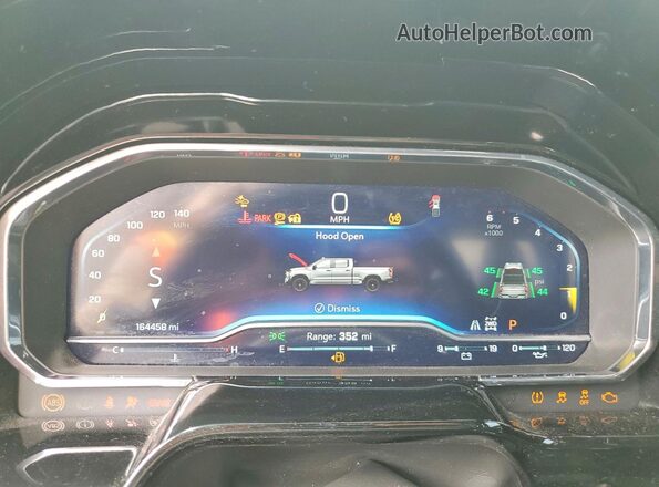 3GCUDFED3NG550090 2022 CHEVROLET SILVERADO Черный Вид щитка приборов