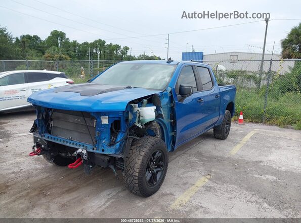 3GCUDFEL7NG517455 2022 CHEVROLET SILVERADO Blue Przód lewy