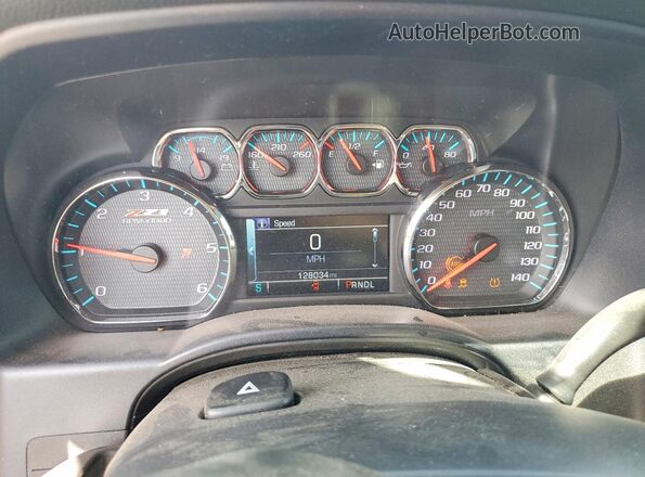 3GCUKREC0HG245407 2017 CHEVROLET SILVERADO Синий Вид щитка приборов