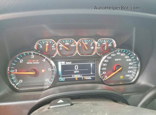 3GCUKREC0JG502815 2018 CHEVROLET 1500 Maroon Widok zestawu wskaźników