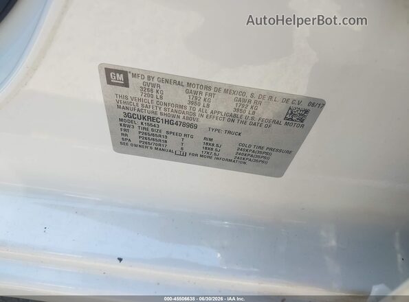 3GCUKREC1HG478969 2017 CHEVROLET SILVERADO White ძრავის განყოფილების ხედი