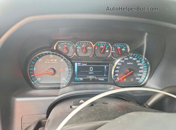 3GCUKREC1JG480128 2018 CHEVROLET SILVERADO Blue Вид щитка приладів