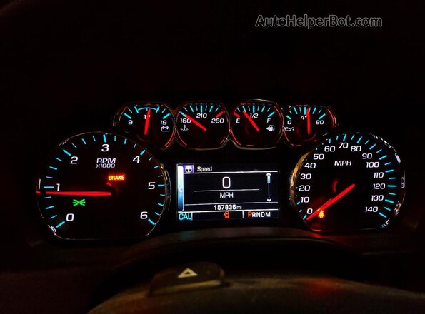3GCUKREC2GG162088 2016 CHEVROLET SILVERADO Серебряный Вид щитка приборов