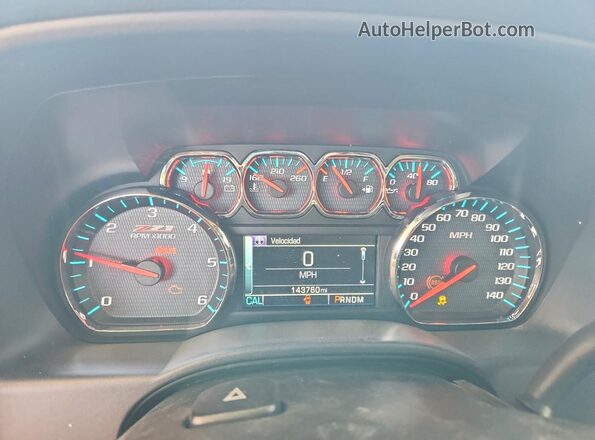 3GCUKREC2GG173947 2016 CHEVROLET SILVERADO Коричневый Вид щитка приборов