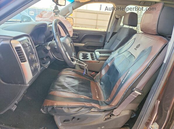 3GCUKREC2GG173947 2016 CHEVROLET SILVERADO Коричневый Вид салона спереди