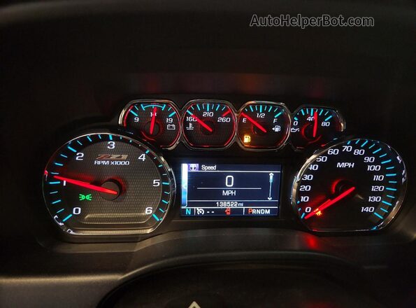 3GCUKREC2GG265589 2016 CHEVROLET SILVERADO Gray Instrument cluster view