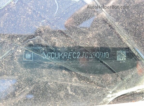 3GCUKREC2JG390910 2018 CHEVROLET SILVERADO Black VIN კოდის სტიკერის ხედი