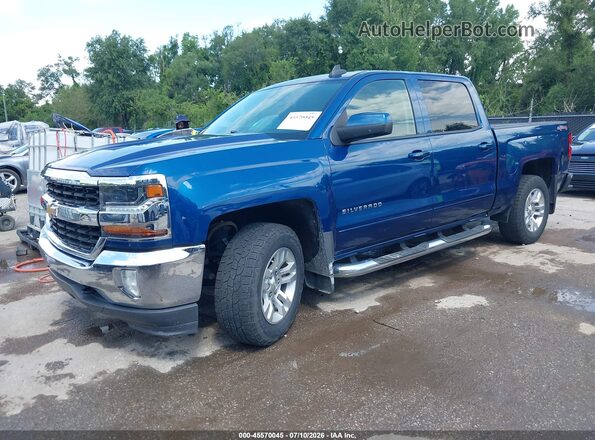 3GCUKREC4HG199385 2017 CHEVROLET SILVERADO Blue წინა მარცხენა ხედი სამი მეოთხედიდან