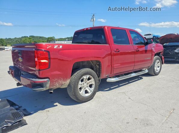 3GCUKREC4JG293109 2018 CHEVROLET SILVERADO Burgundy Trasero derecho